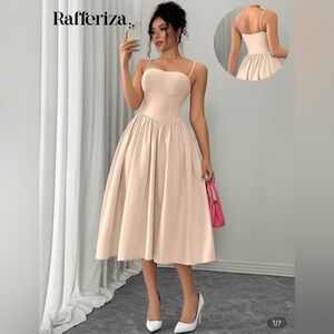 Elegant Cream Midi Dress